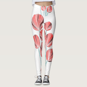 Legging Folhas Tropicais: Padrão Criativo Desenhado À Mão
