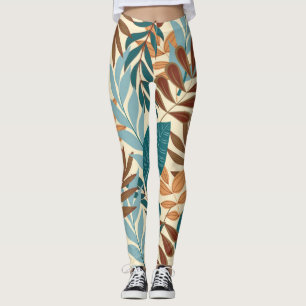 Legging Folhas Tropicais - Padrão Gordo