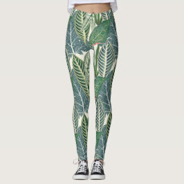 Legging Folhas tropicais verdes