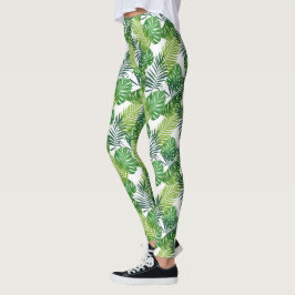 Legging Folhas tropicais verdes