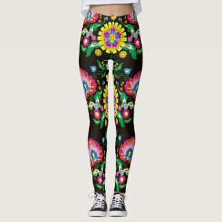 Legging Folheto: azulejos coloridos retrorreflectores