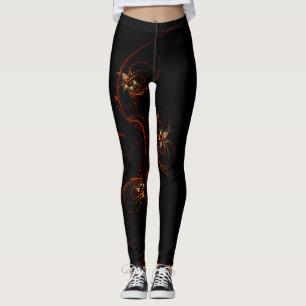 Legging Fora da Abstrato de Arte Escura