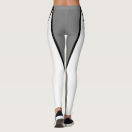 Legging Forma e curvas Tricolorido, Branco, Cinza, Preto