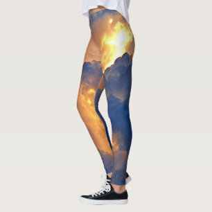 Legging Formação Dramática em Nuvem