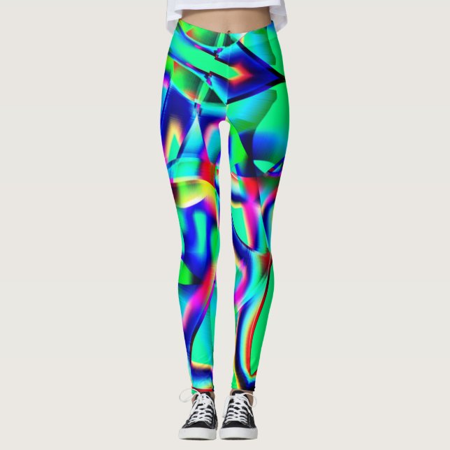 Legging Formas curvas e muito coloridas, verdes prevalecem (Frente)