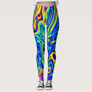 Legging Formas de Arte com Padrões Elegantes