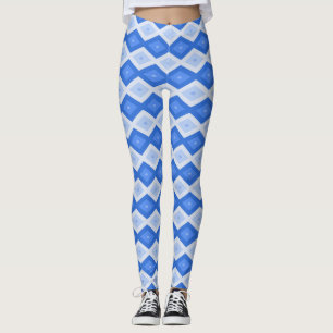 Legging Formas de diamante azul