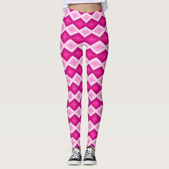 Legging Formas de diamante fuchsia (Frente)