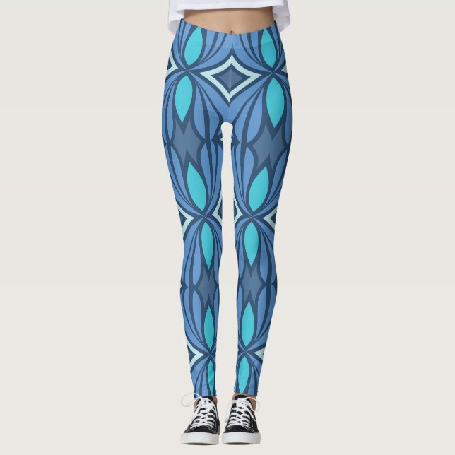 Legging Formas de Malhações azuis (Frente)