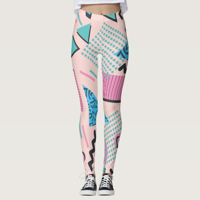 Legging Formas de Pastel Retro Chic (Frente)