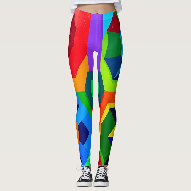 Legging Formas de Várias Cores 2 (Frente)