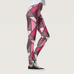 Legging Formas de vidro cor-de-rosa