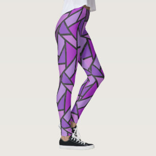 Legging Formas de vidro púrpura manchado