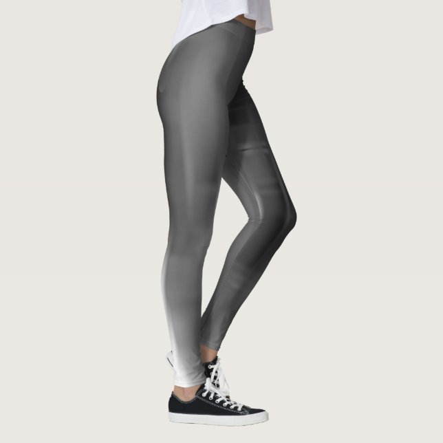 Legging Formas Desaparecendo em Preto e Branco Contrastant (Direita)
