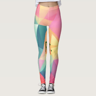 Legging Formas geométricas abstratas coloridas adicionam o