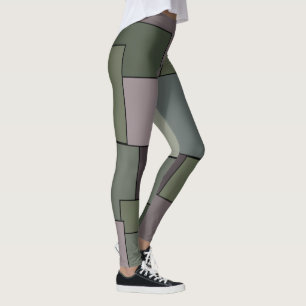 Legging formas geométricas abstrato modernas