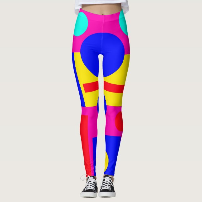 Legging Formas geométricas coloridas (Frente)