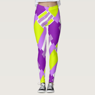 Legging Formas geométricas de papel multicolor