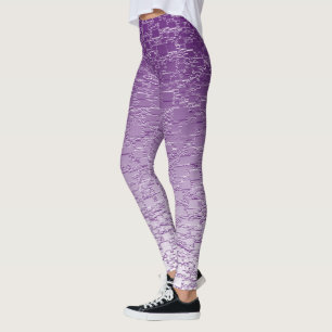 Legging Formas Geométricas do Ombre Roxo Diminuição do Azu