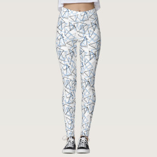 Legging Formas geométricas em giz sobre branco 