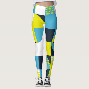 Legging Formas geométricas, fundo abstrato colorido.