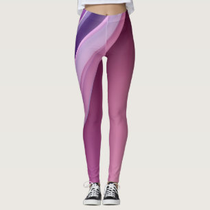 Legging Formas onduladas, cor-de-rosa e lavanda