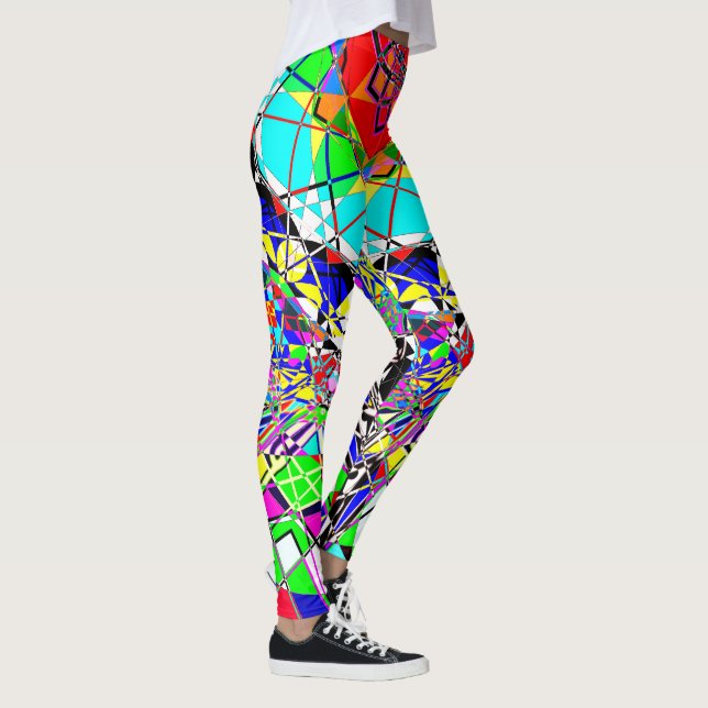 Legging Formas Psicodélicas Coloridas | ABSTRATO (Direita)