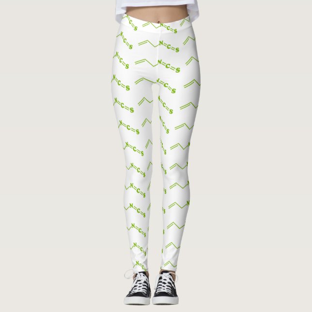 Legging Fórmula Molecular Wasabi Allyl Isotiocianato (Frente)