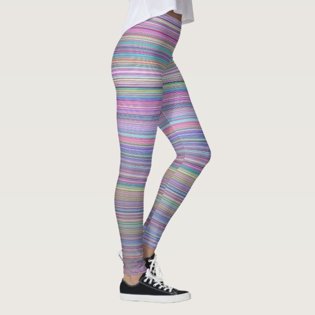 Legging Foto da Rainbow Stripe Broken Flatscreen TV (Direita)
