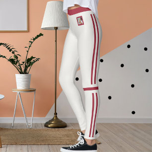 Legging Foto de Animal com Listras Bege e Marrom Personali