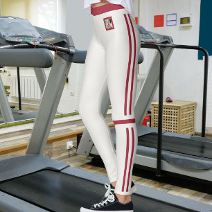 Legging Foto de Animal com Listras Bege e Marrom Personali
