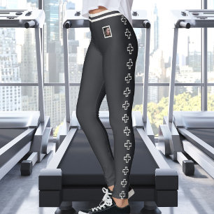 Legging Foto de animal de estimação personalizada padrão d