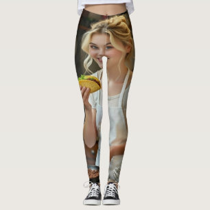 Legging Foto de Comer Tacos Personalizar