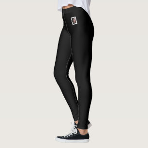 Legging Foto de Mãe de Pet Texto Fofo Branco e Preto Perso