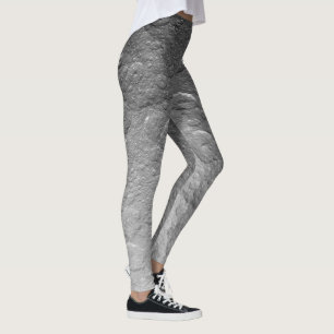 Legging Foto Detalhada da Lua Cheia Superfície Lunar em