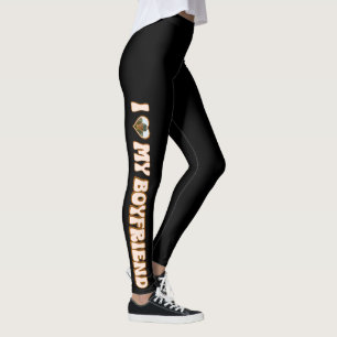 Legging Foto do Coração do Namorados Retro I Love My Namor