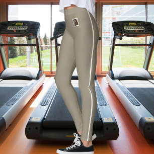 Legging Foto Personalizada Listra Branca Terra Terracota P