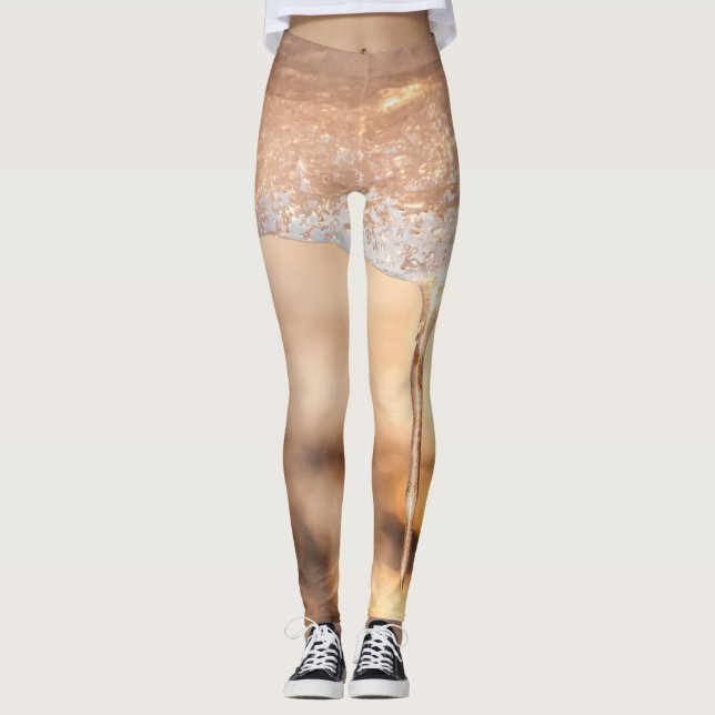 Legging foto sol través o gelo sobre o b (Frente)