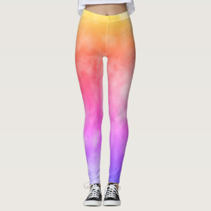 Legging Fotografia Colorida Parcialmente Nublada do Céu