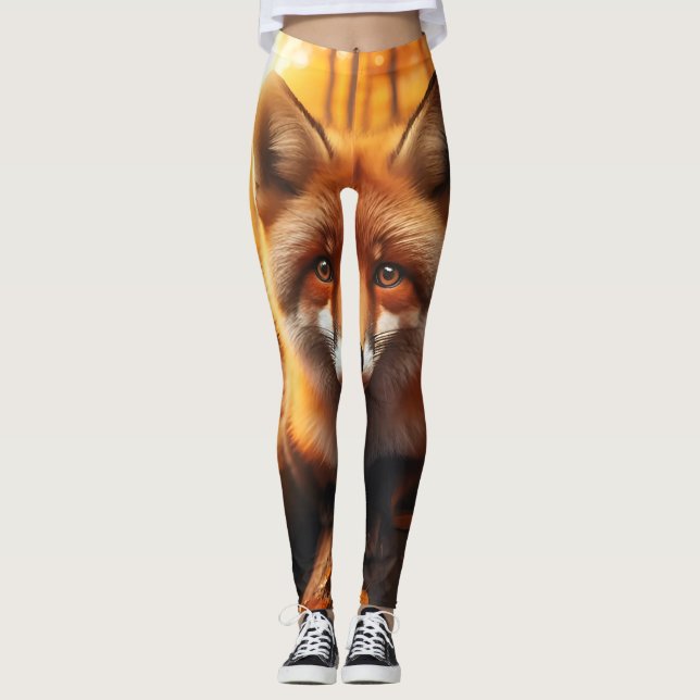 Legging Fox do outono em Charme estético e florestal (Frente)