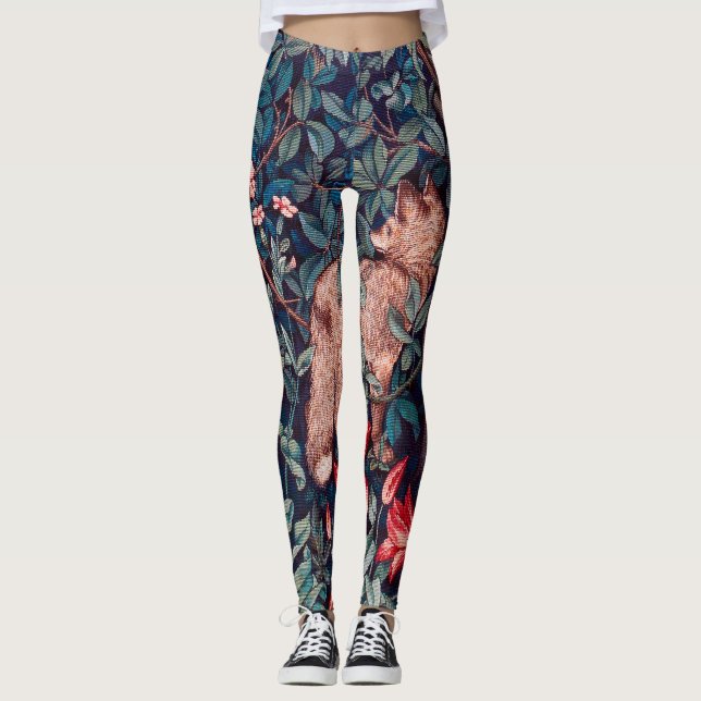 Legging Fox na Floresta, William Morris (Frente)