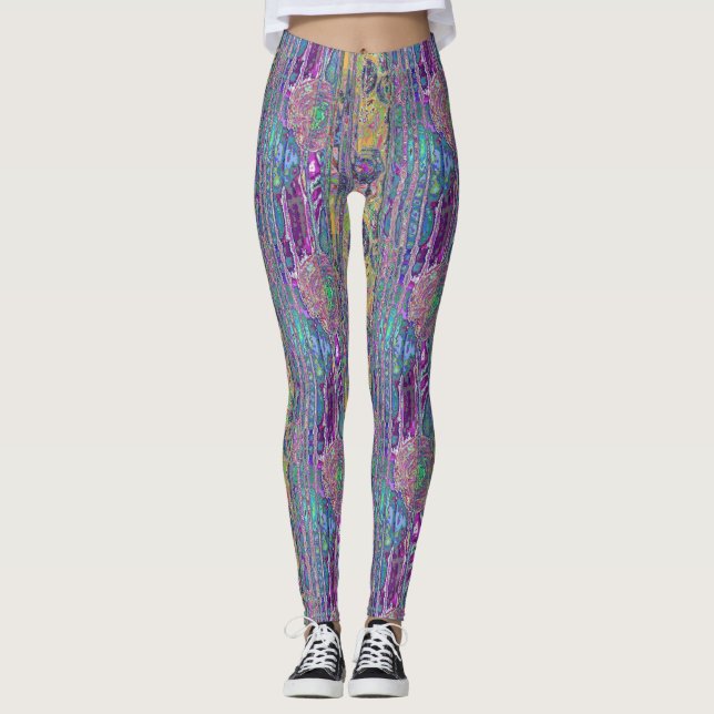 Legging fractais abstratos (Frente)