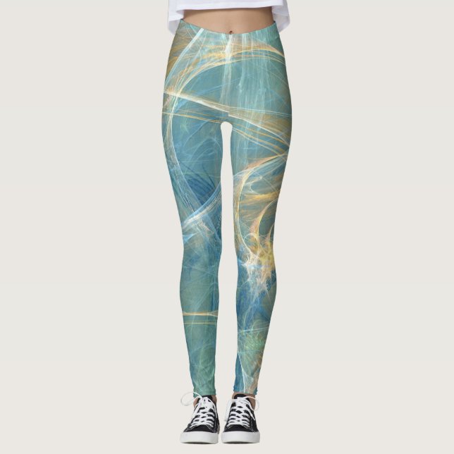 Legging Fractal Abstrato 3D Whper (Frente)