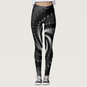 Legging Fractal de Vortex Escuro