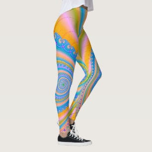 Legging Fractal dos diamantes por Shirley Taylor