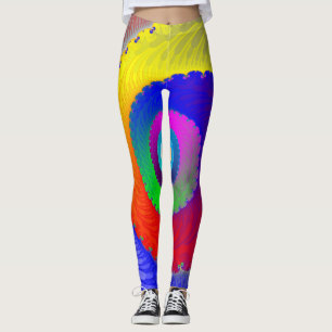 Legging Fractal Espiral Colorido