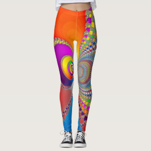 Legging Fractal espiral colorido