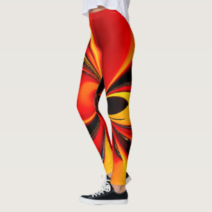 Legging Fractal Fúria Laranja