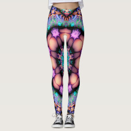 Legging Fractal Mandala Floral Psicodélico