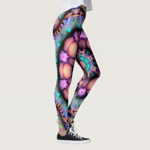 Legging Fractal Mandala Floral Psicodélico